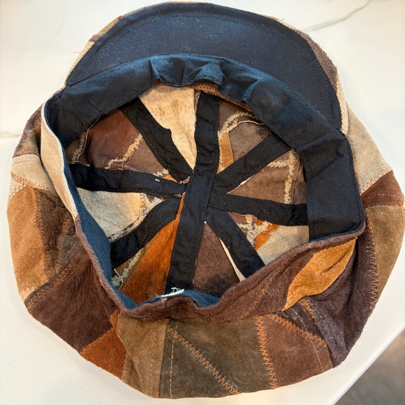 Leather Patchwork Cap for womans - Picture 6 of 6